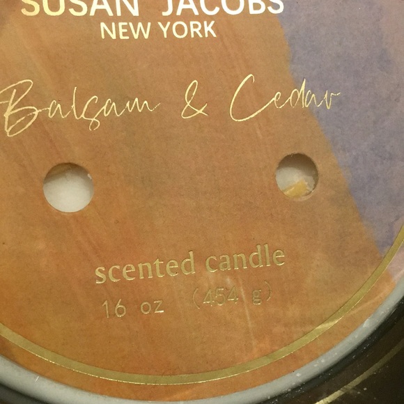 Susan Jacobs New York Scented Balsam & Cedar Ceramic Home Decorative Candle NWT - Picture 4 of 16